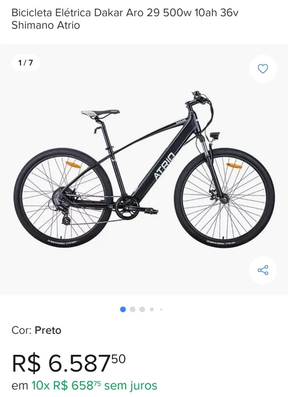 Bike Eletrica aro 29 Dakar nova Na caixa