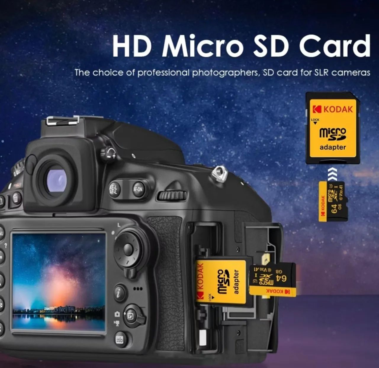 Cartão de Memória MicroSDXC Kodak 64GB UHS-1 U3 V30 A1 - Foto 4