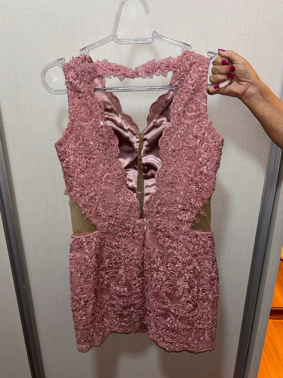 VESTIDO DE FESTA ROSA SECO - Foto 2