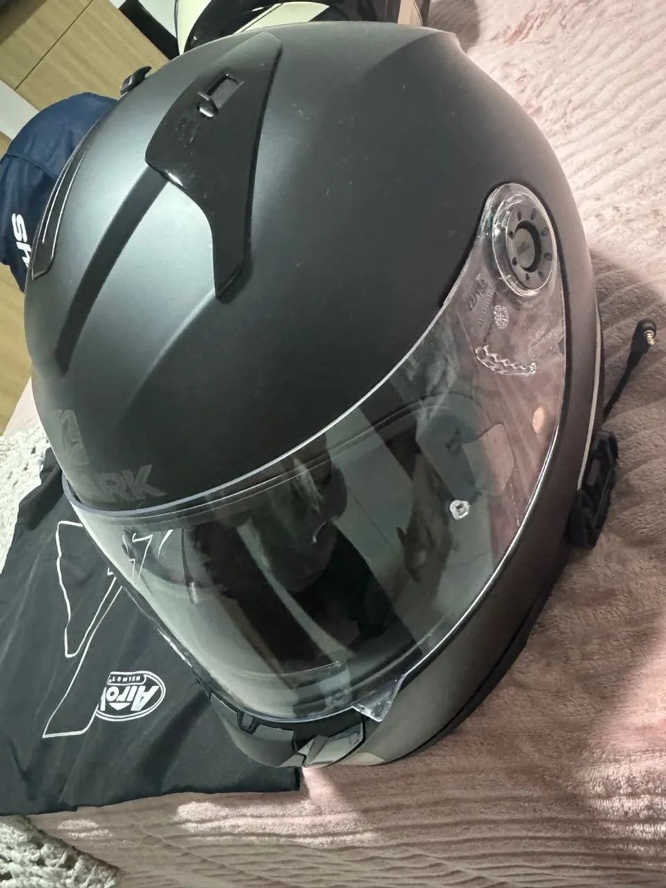 Capacete de Moto Shark Preto Fosco