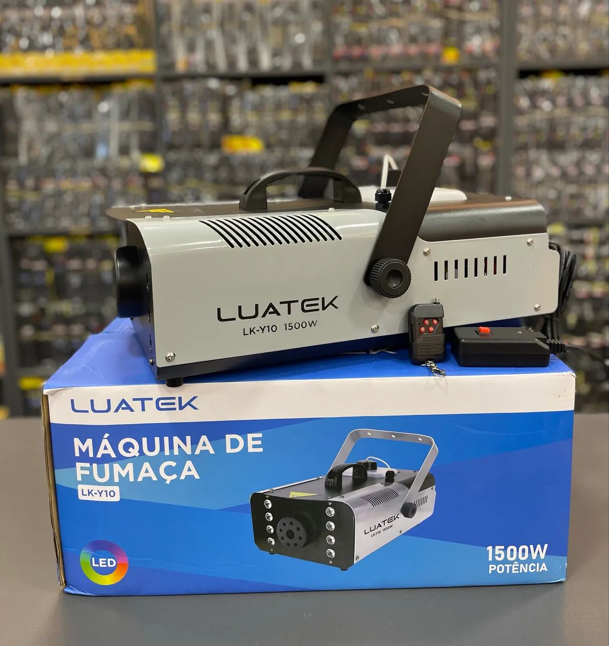 Maquina Fumaça 1500w Profissional Festas Balada Dj Voltagem - Foto 3