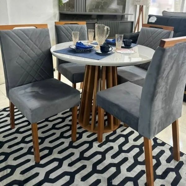 Mesa de Jantar Redonda 4 Cadeiras Brisa tt86
