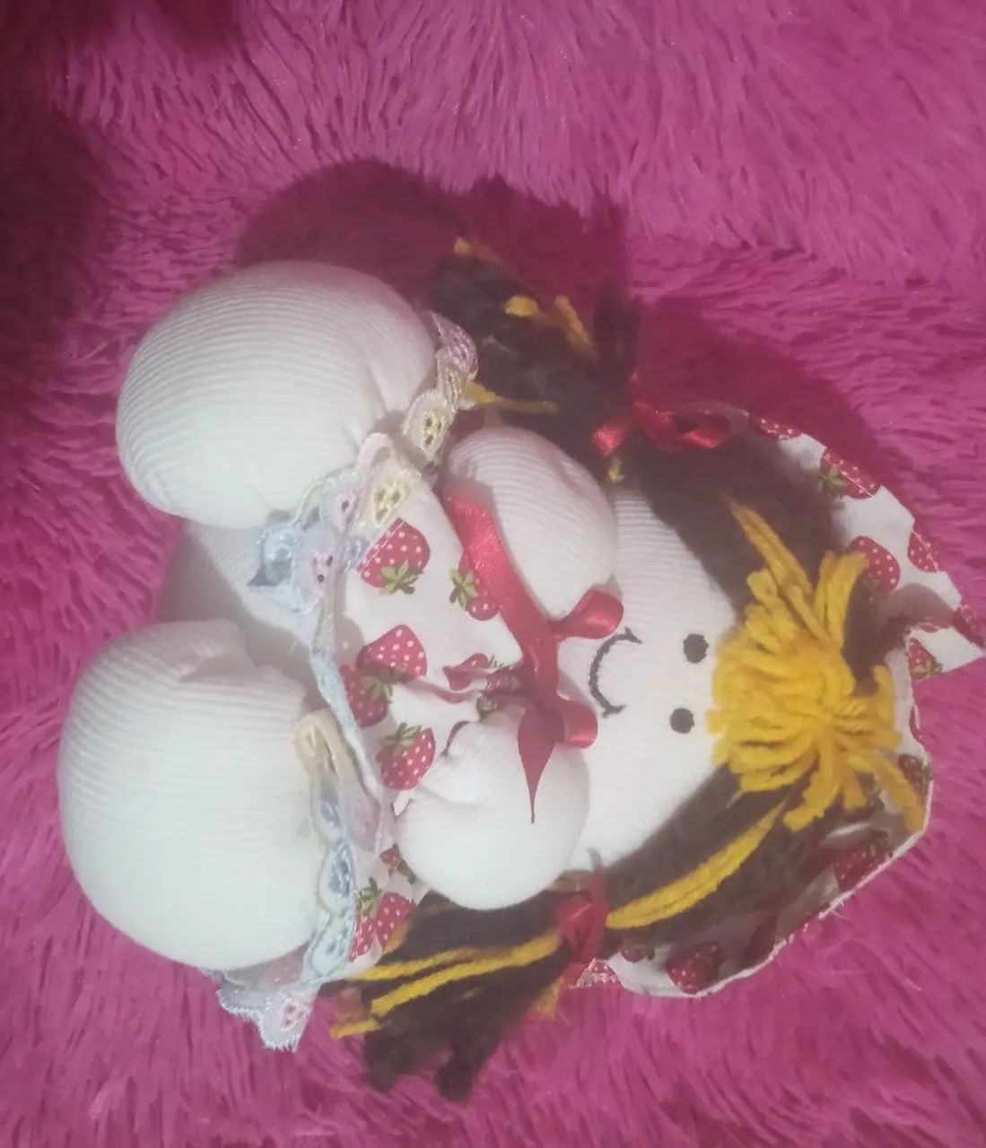 Boneca Artesanal Moranguinho  - Foto 3