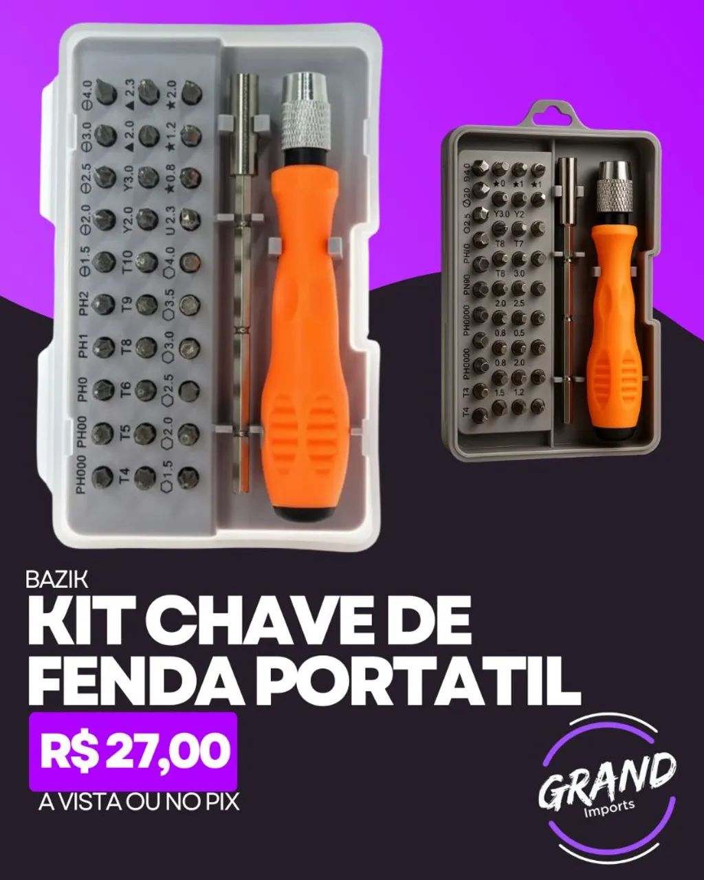 Kit Chave de Fenda Portátil 