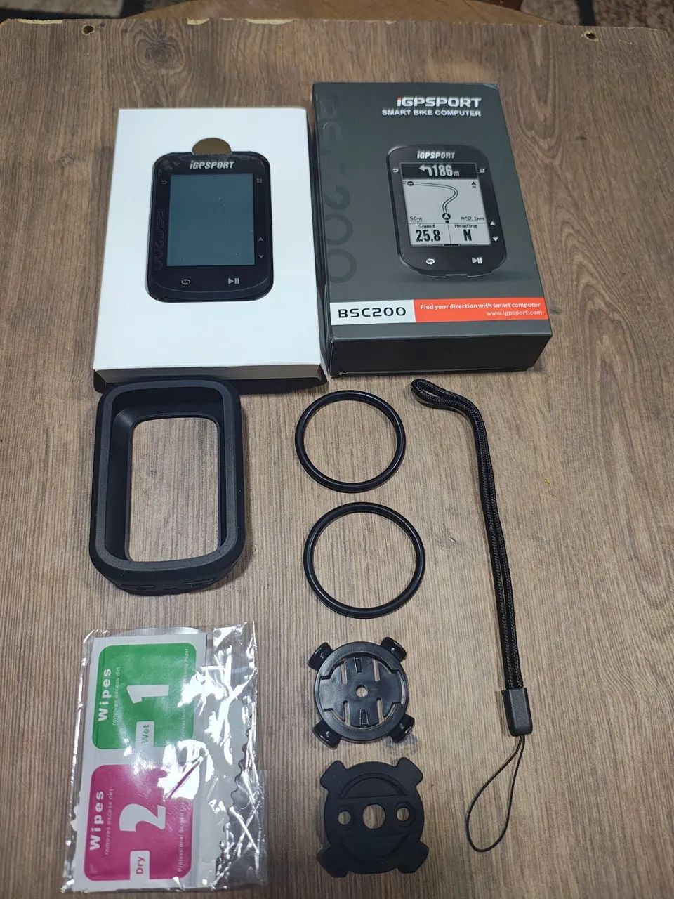 Igpsport bsc 200 + suporte alongado+ película+ capinha + cordão  - Foto 3