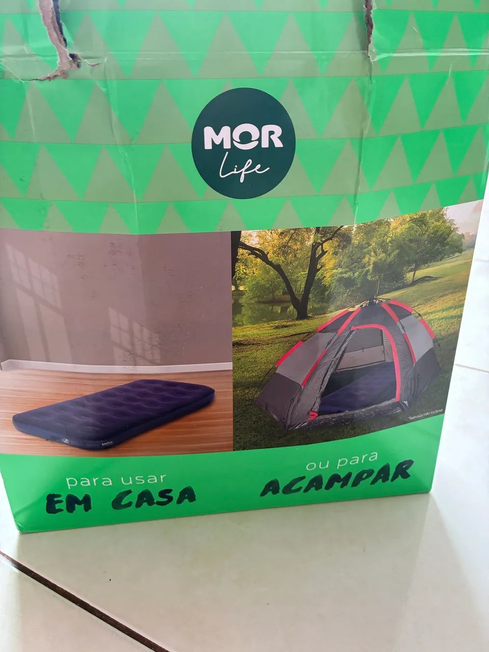 Colchão Inflável Solteiro Mor com Bomba Manual