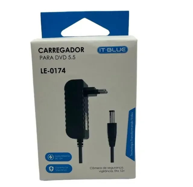 Carregador Para Dvd  5.5 12V 3A Le-0174 - It Blue