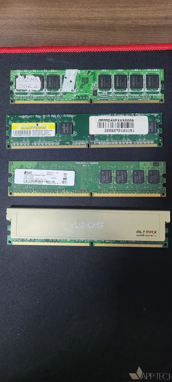 Memórias RAM DDR2 - Diversas Capacidades
