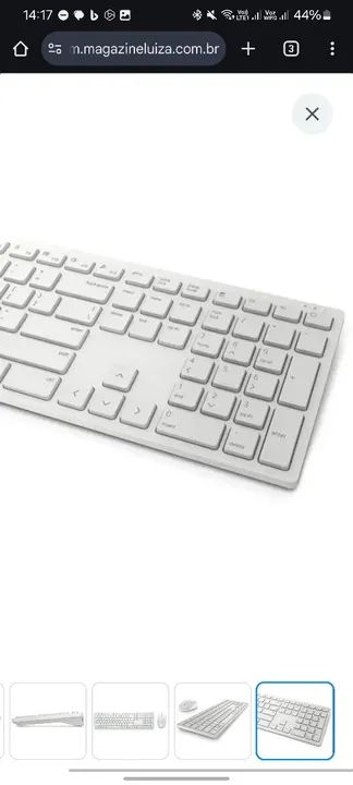 Kit Teclado e Mouse Branco sem Fio Dell - Foto 2