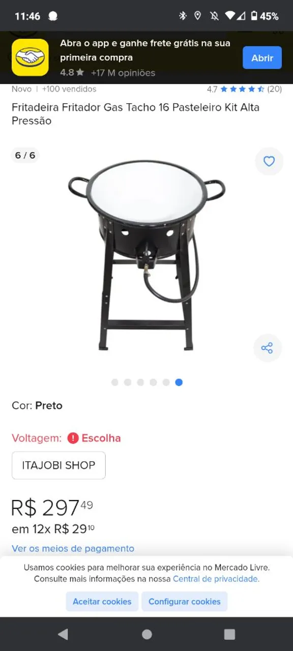 Fritadeira 16l nova