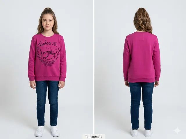 Blusa de Moletom COLCCI FUN - Tamanho 14