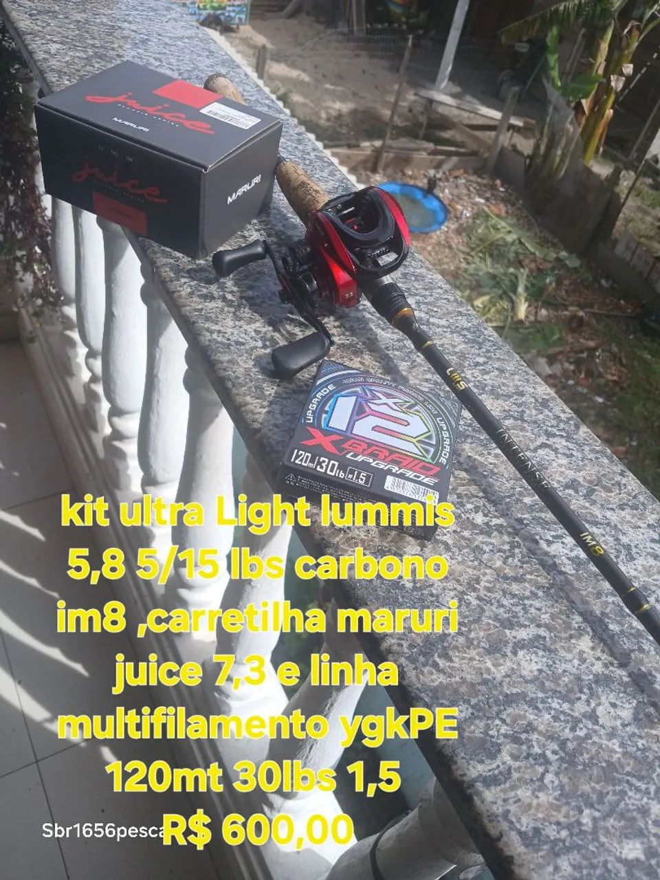 Kit de pesca carretilha 