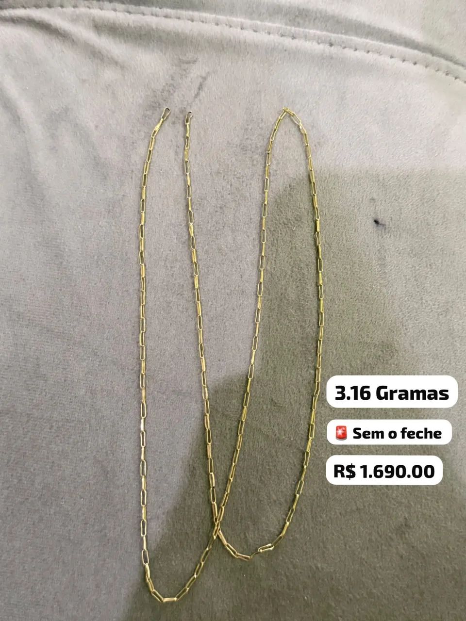 Corrente de ouro 3.16 G oportunidade 