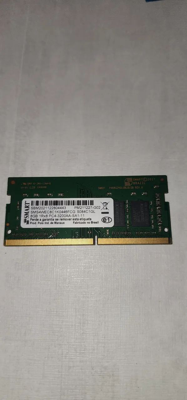 Memoria smart 8gb  3200mhz