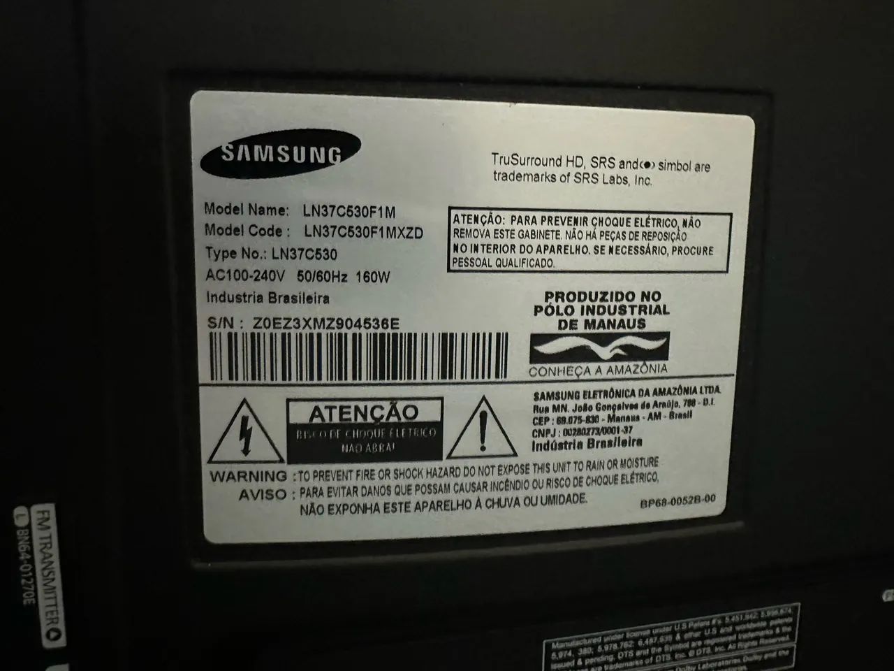 Vendo TV LCD Samsung 37 polegadas - Foto 5