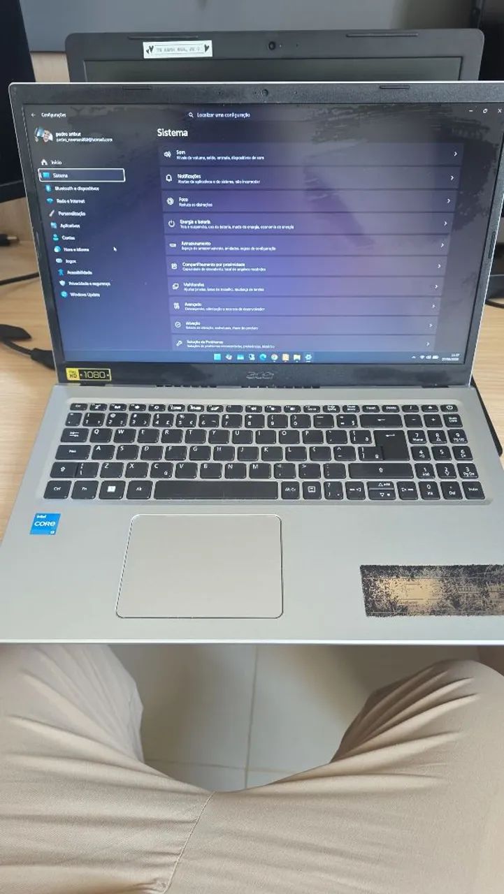 Notebook Acer 20GB RAM + SSD 256GB + Teclado Externo (Ótimo p/ Trabalho) - Foto 4