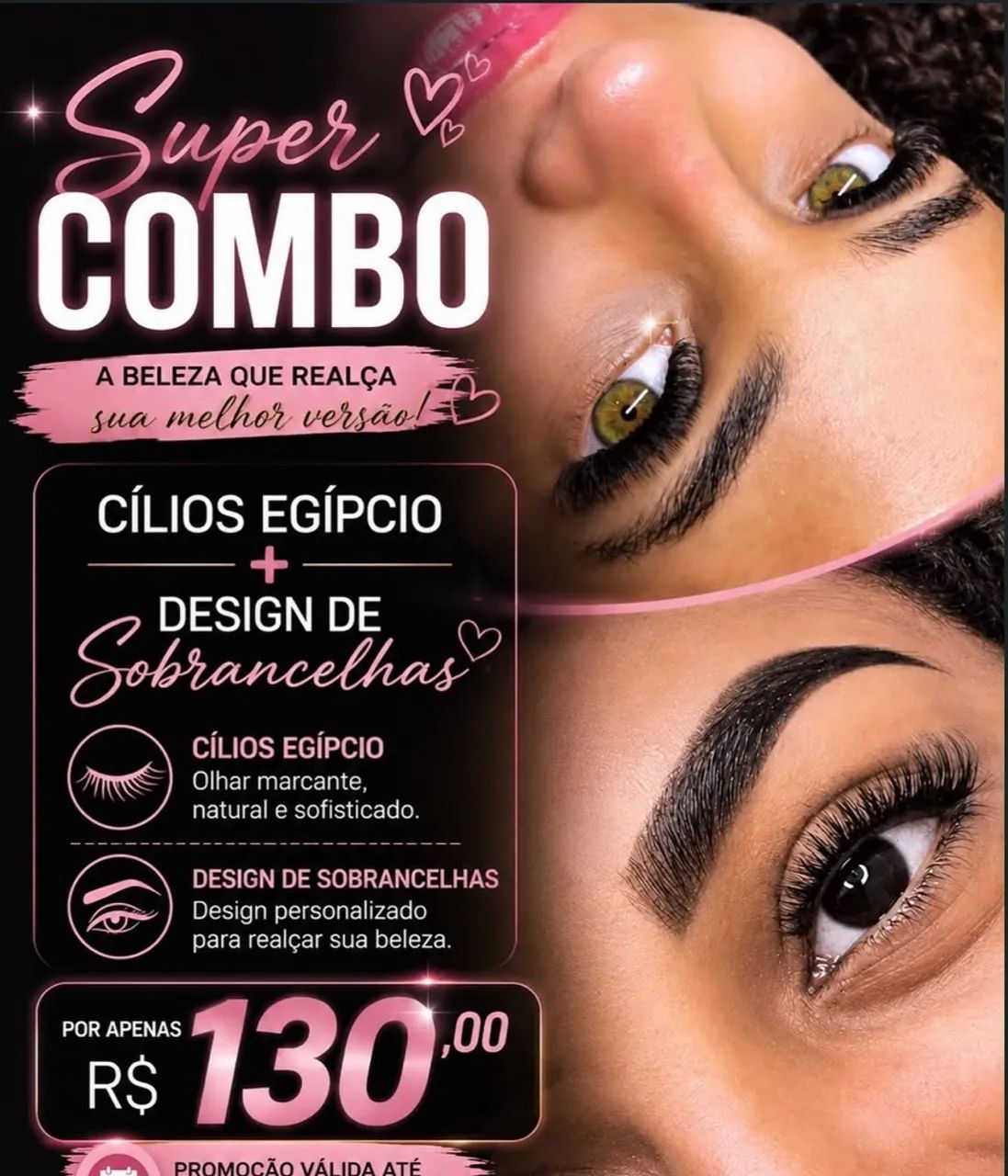 Extensão de cílios e sobrancelha 