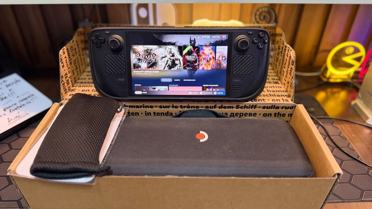Steam Deck Oled 1TB, impecável, com caixa, película, case e todos acessórios 
