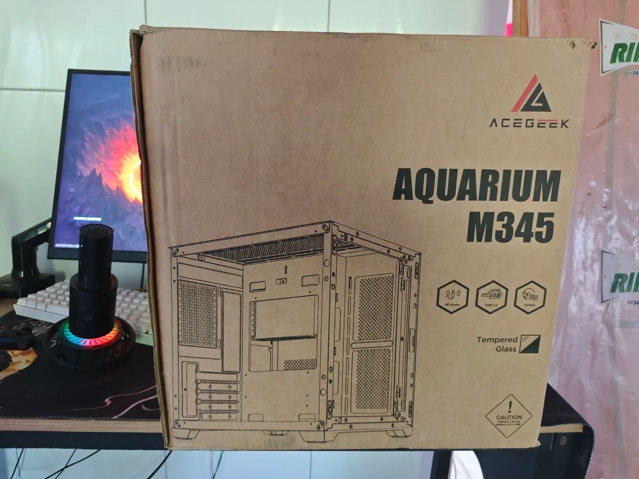 Gabinete gamer rosa nunca usado 