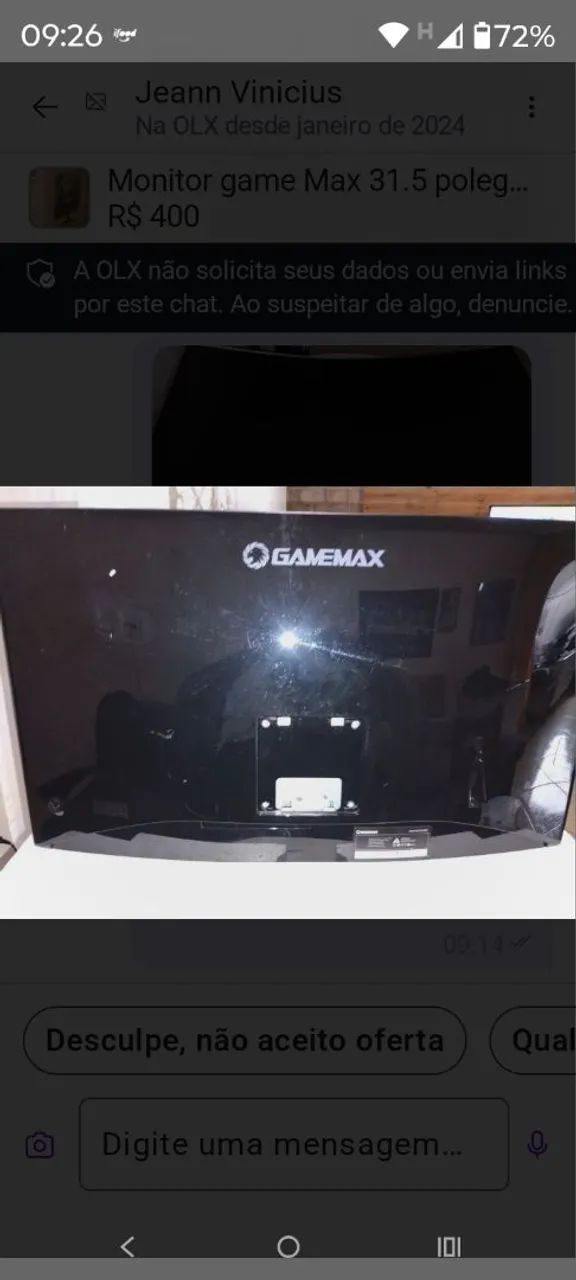 Monitor game Max 32  para conserto ou peças 