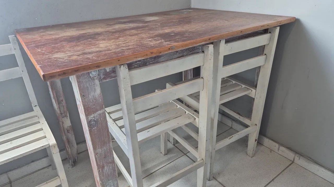 Mesa de cozinha madeira - Foto 2