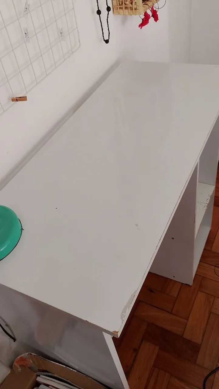 Escrivaninha branca de MDF - Foto 4