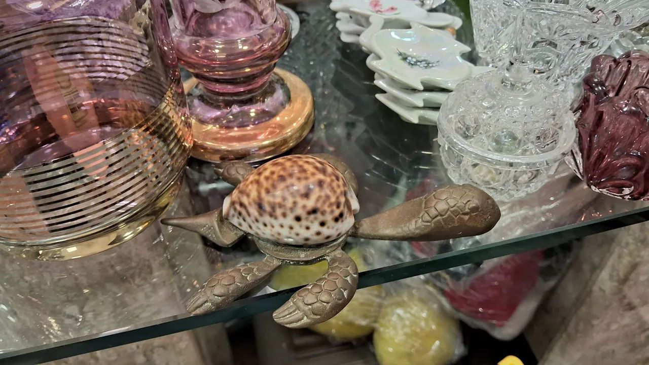  Antiga Belíssima tartaruga em bronze 
