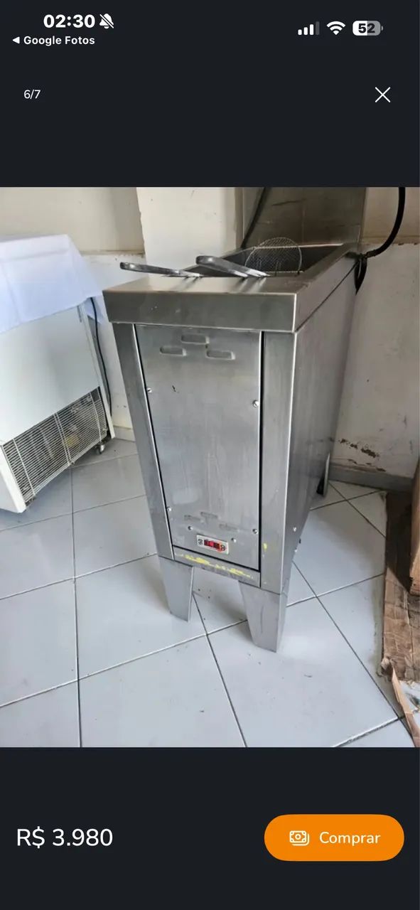Fritadeira a gás óleo e água  - Foto 5