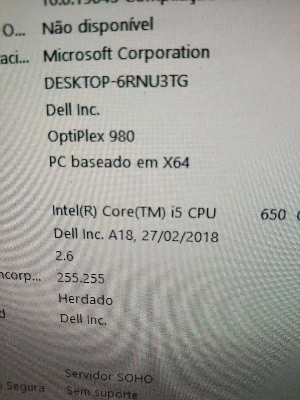 Computador Dell optiplex 980..intel corei5. 8g  e ssd  de 250 rysemodem - Foto 3