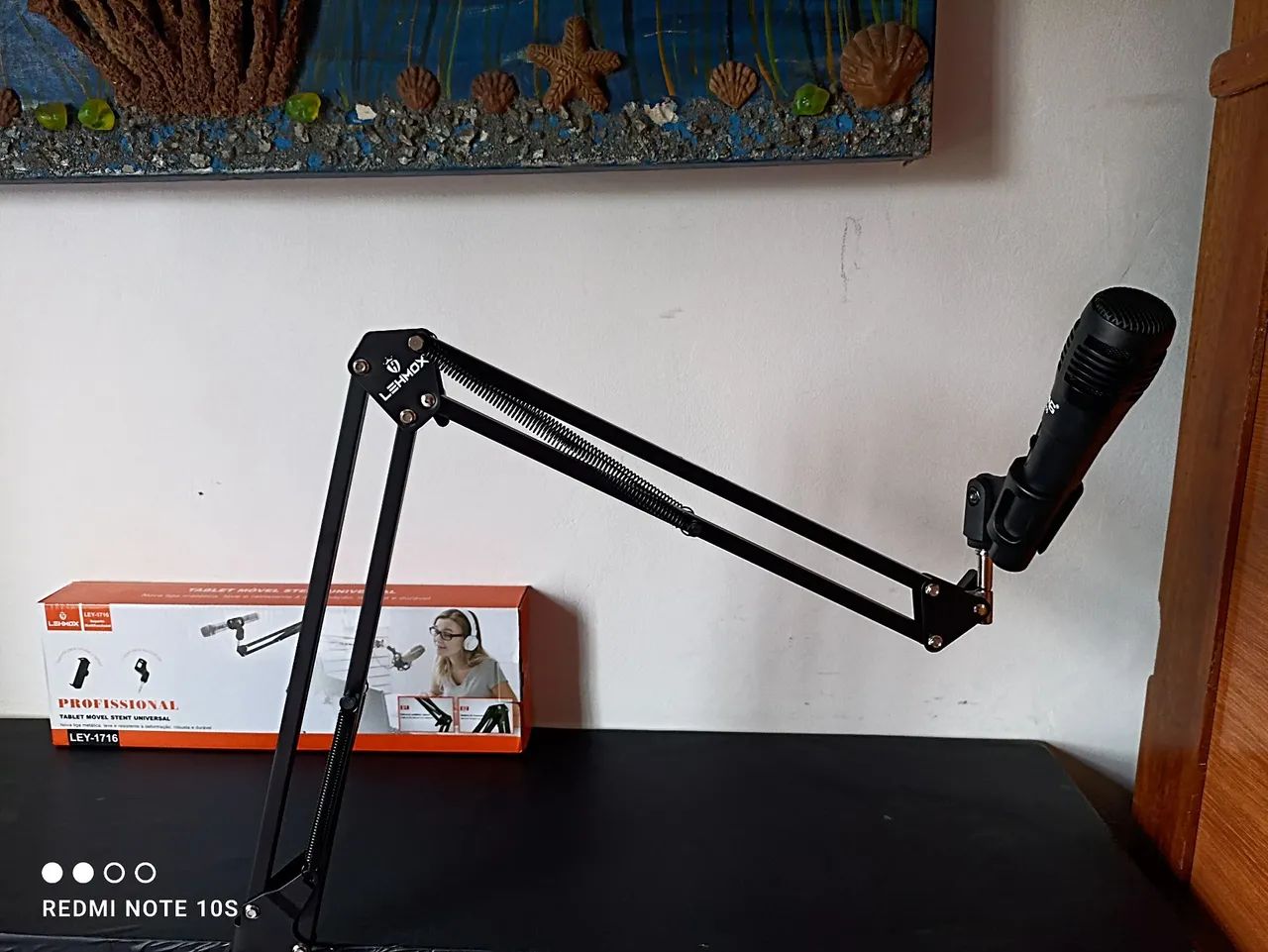 Braço articular com suporte para tablet, microfone e celular/ OFERTA IMPERDÍVEL 