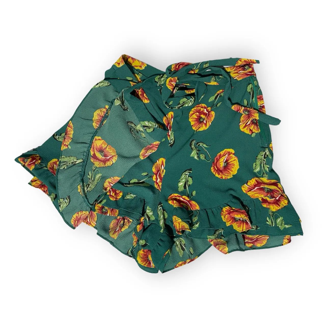 Short/saia verde floral feminino  - Foto 3