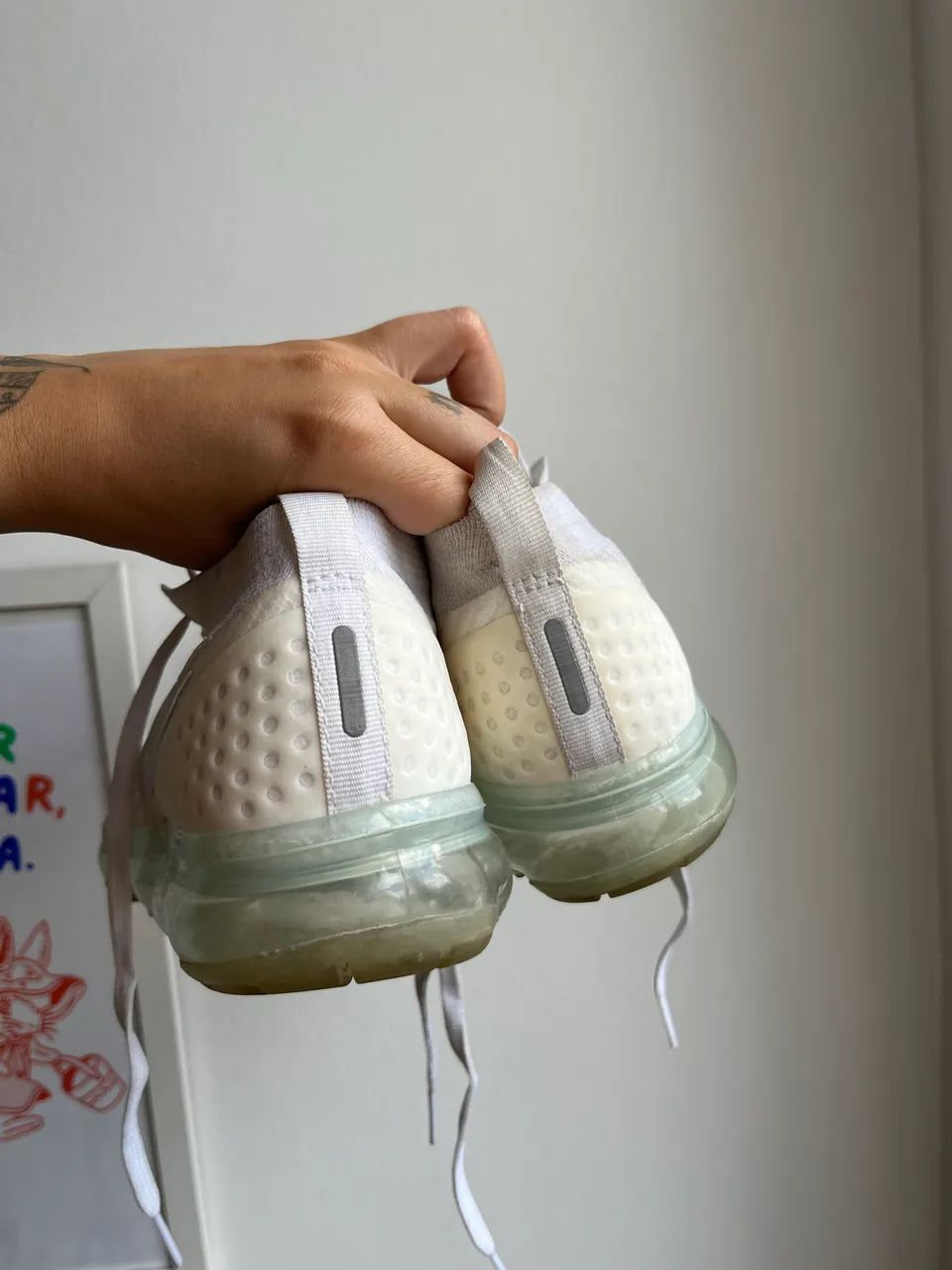 Nike Air VaporMax Flyknit 2 branco - Foto 4