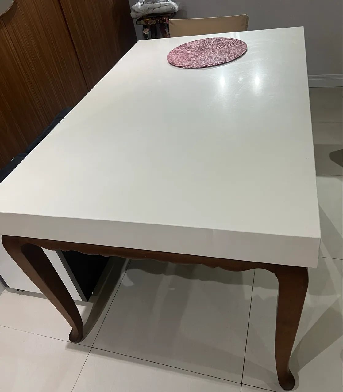 Mesa jantar tampo quartzo branca  - Foto 5