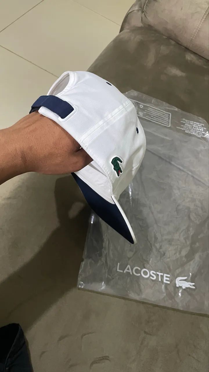 Boné Lacoste Djokovic branco  - Foto 3