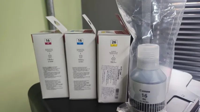 Kit Tintas Canon Originais GI-16 / GI-26 (CMY + Preto) Lacradas - Foto 3