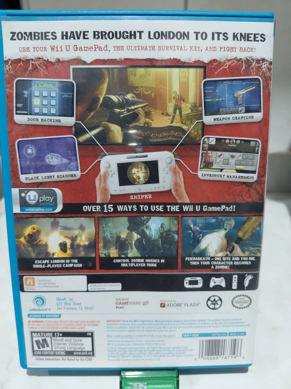 Jogo ZombiU Americano- Nintendo WiiU - Foto 2
