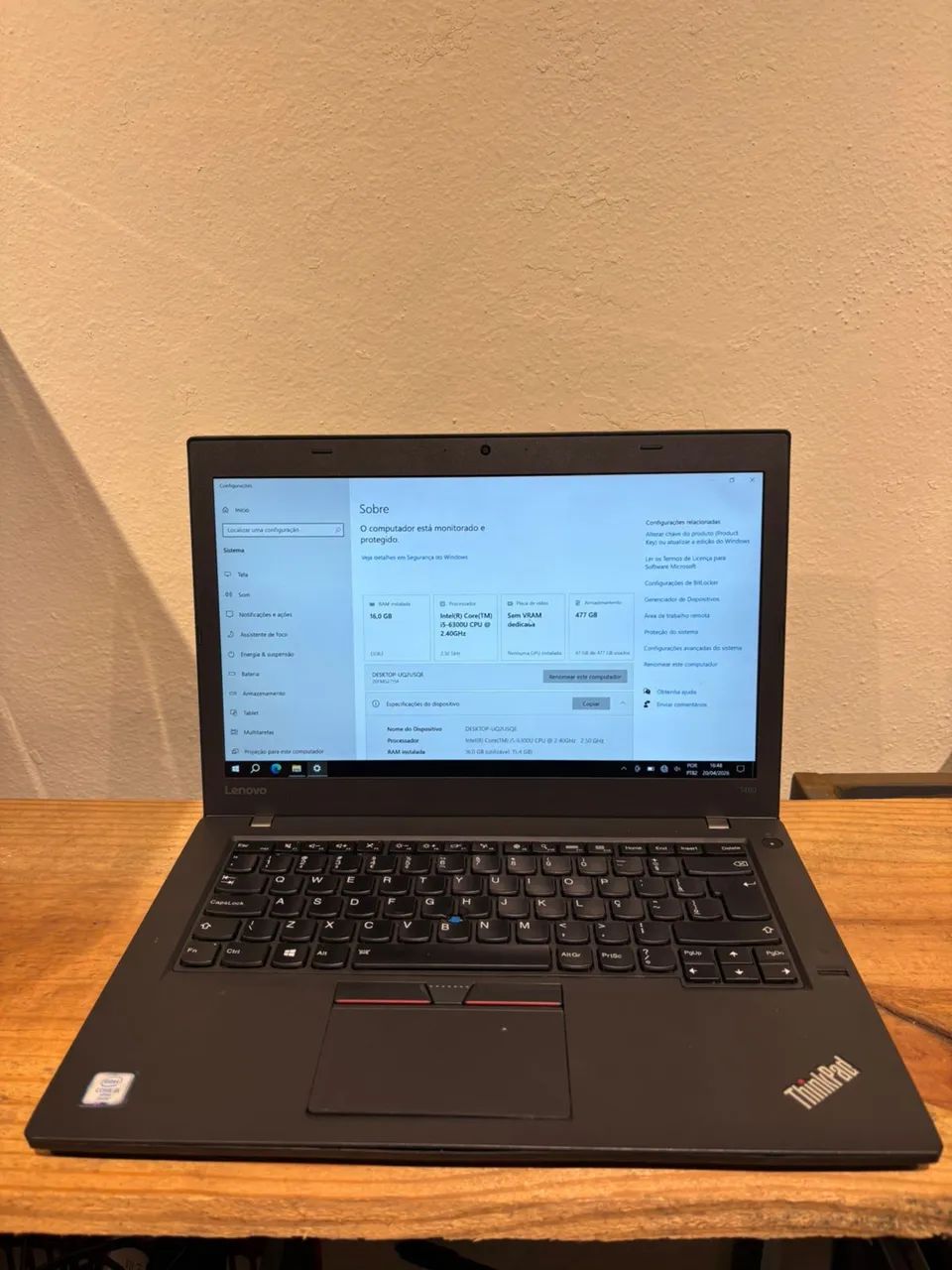 Notebook Lenovo i5 t460