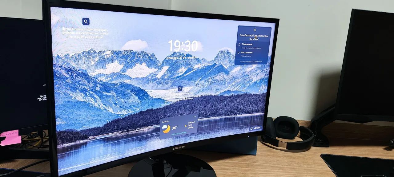 Monitor Curvo 27" Samsung  C27F390FHL - Excelente  - Foto 3