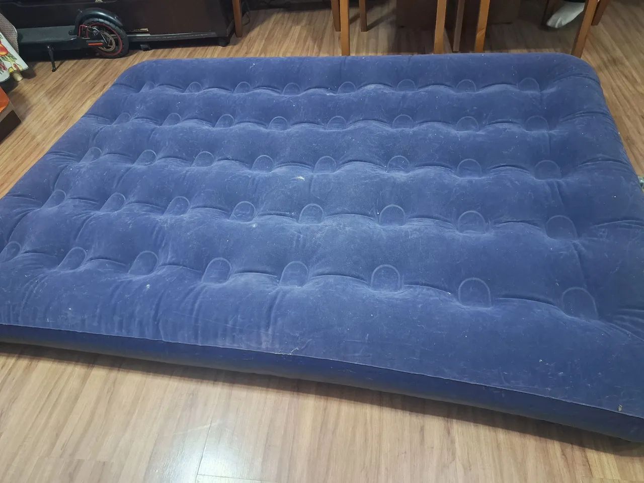 colchao duplo inflavel aveludado marca basic - Foto 2