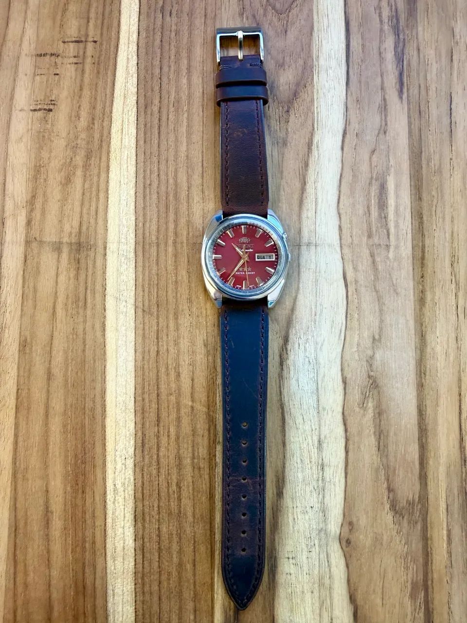 Relógio Orient Red Sunburst - 1970 - Foto 4