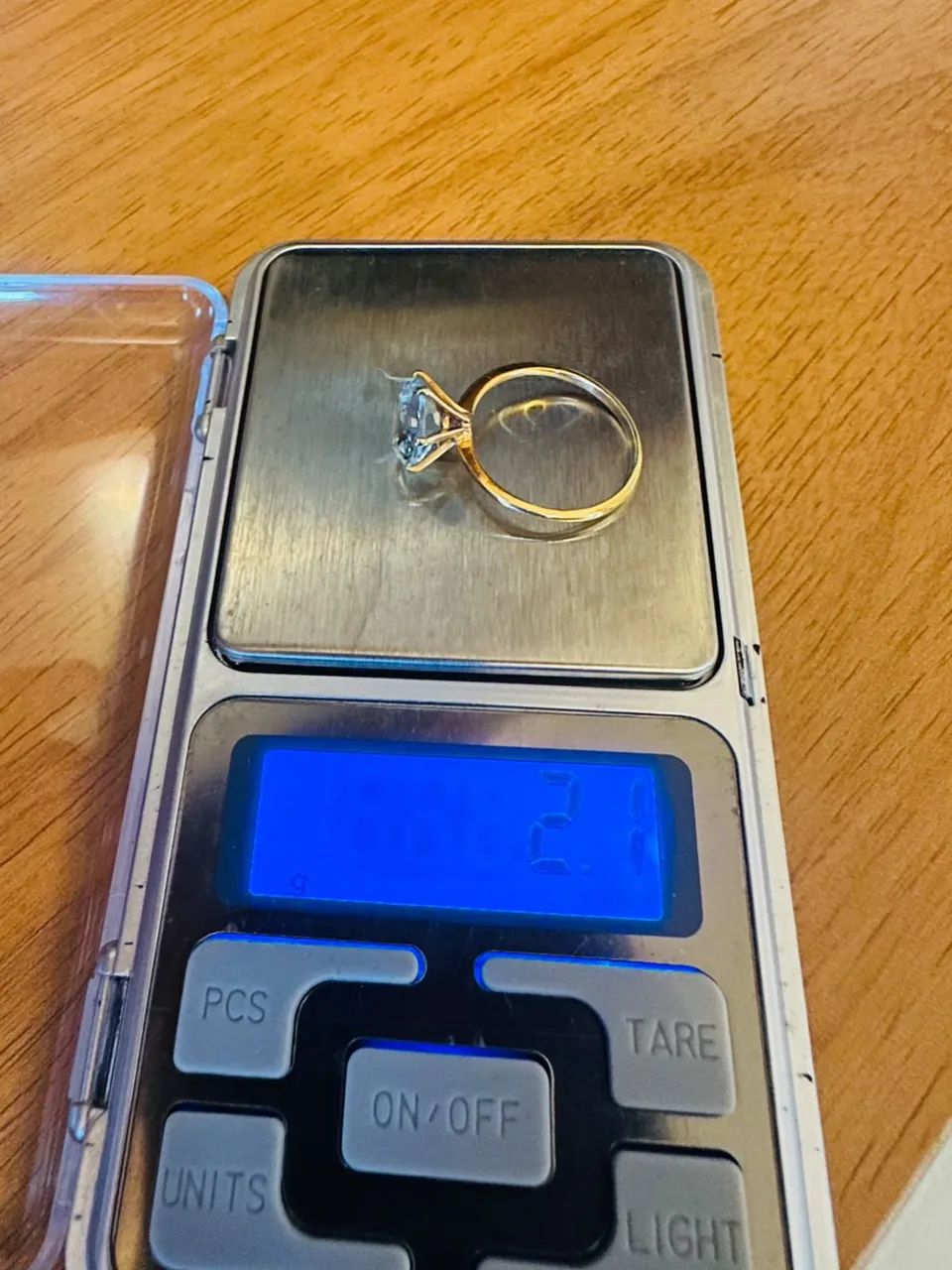 Anel em ouro 18k com Água Marinha 2,1 Gramas - Foto 3