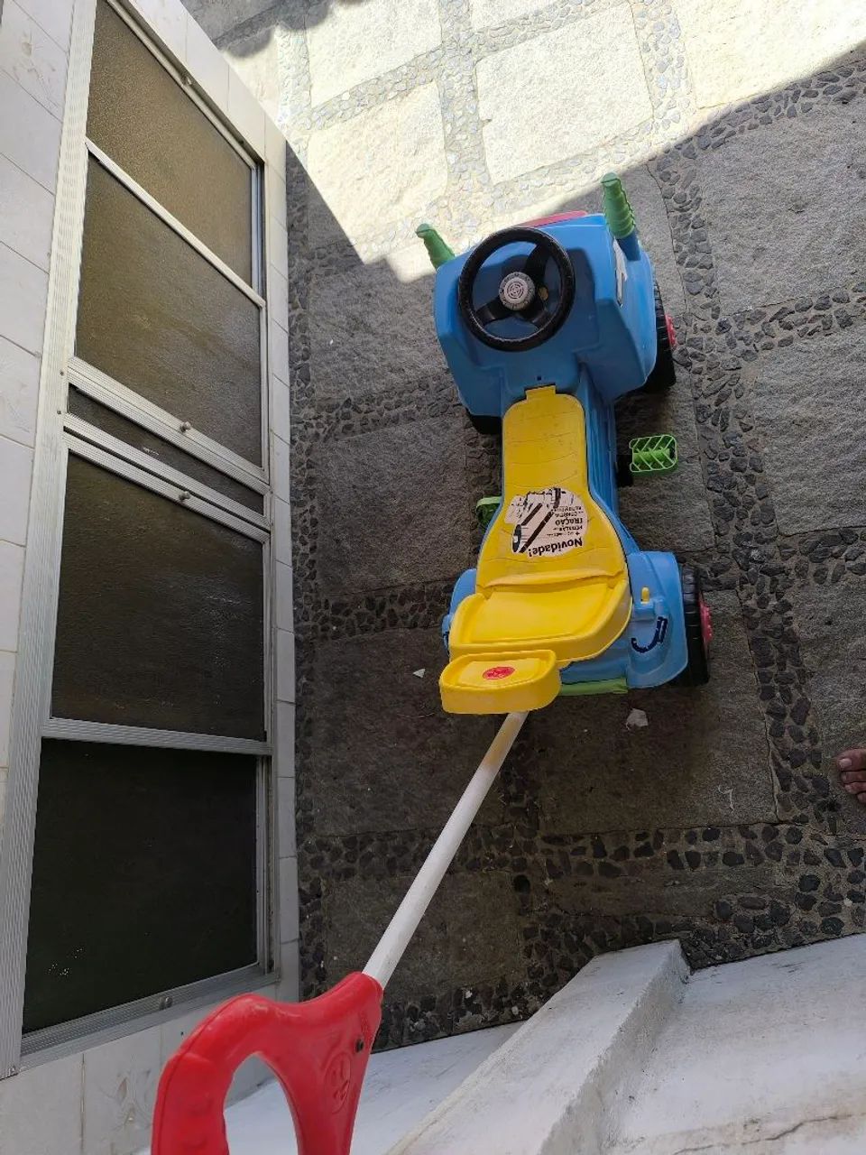 Carrinho De Passeio azul Mk Truck Com Buzina  - Foto 3