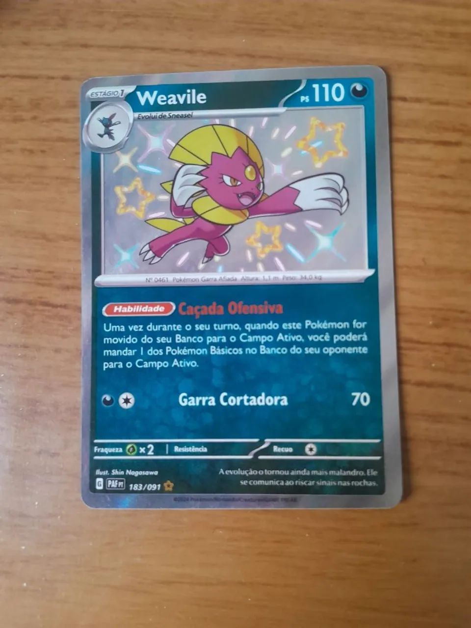 Carta Pokémon Weavile Shiny