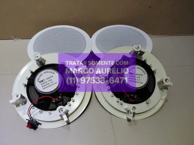 4x Arandelas de Som 30W 6,5 Polegadas Brancas - R$ 100 - Foto 4