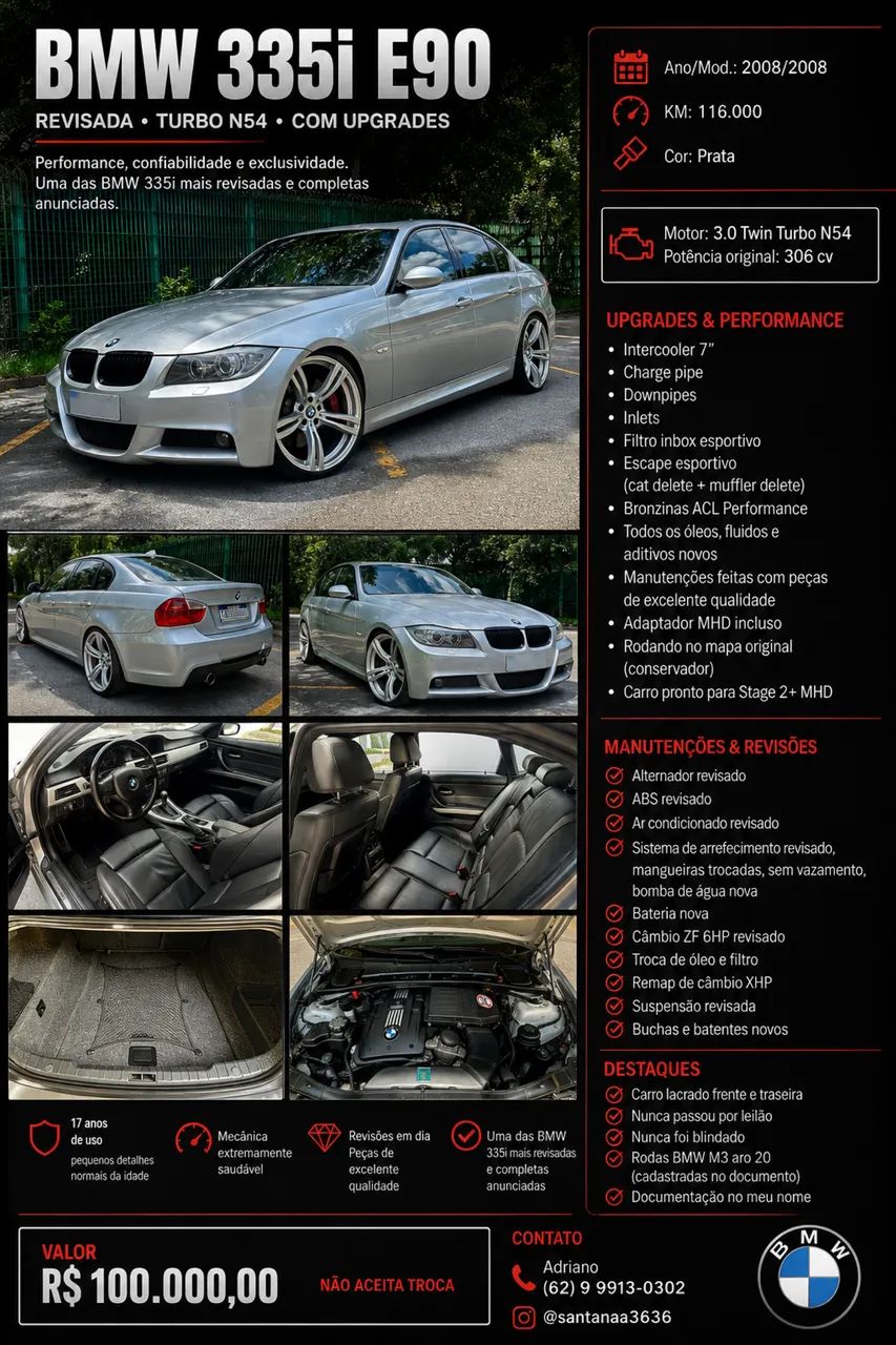 BMW 335I A 3.0 24V 306cv 2008