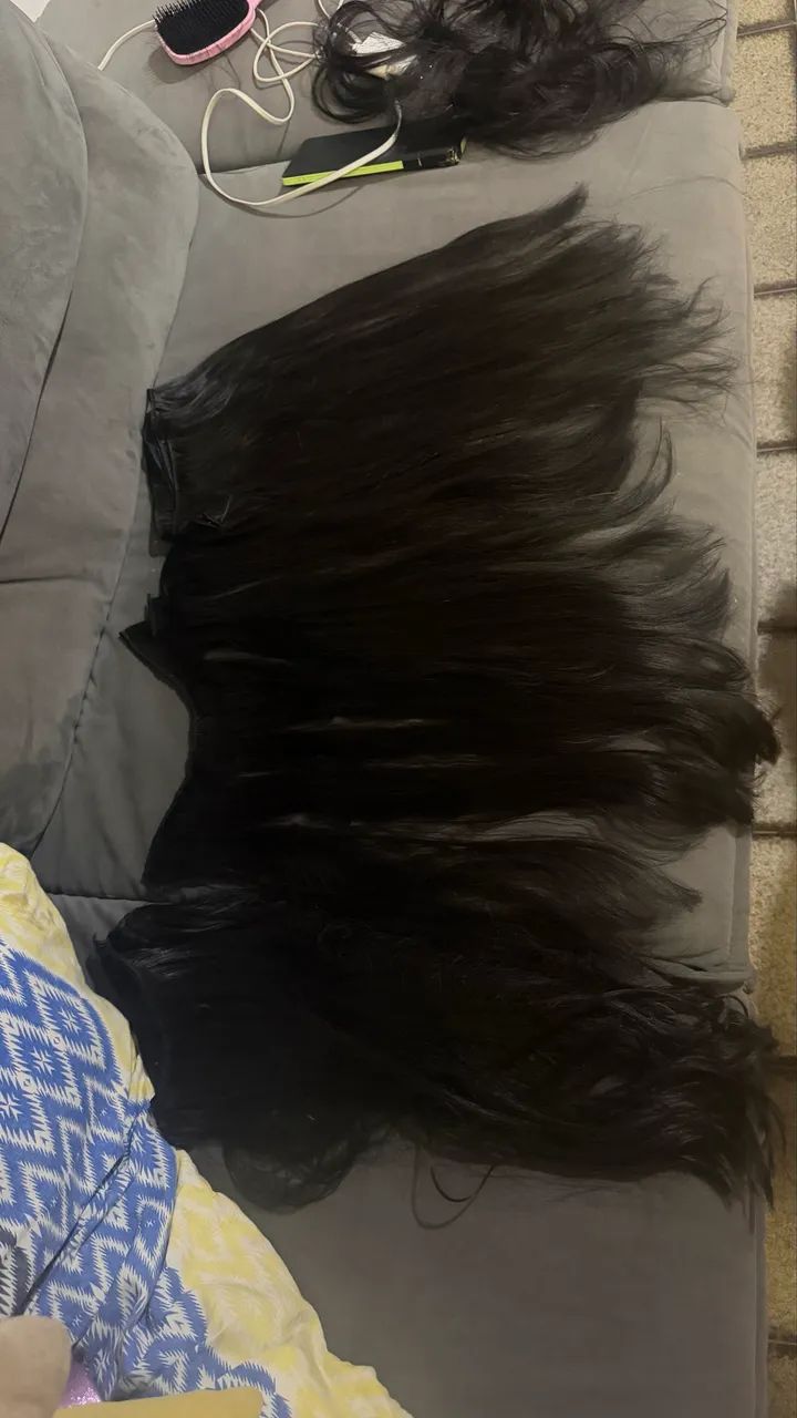 Cabelo orgânico castanho 