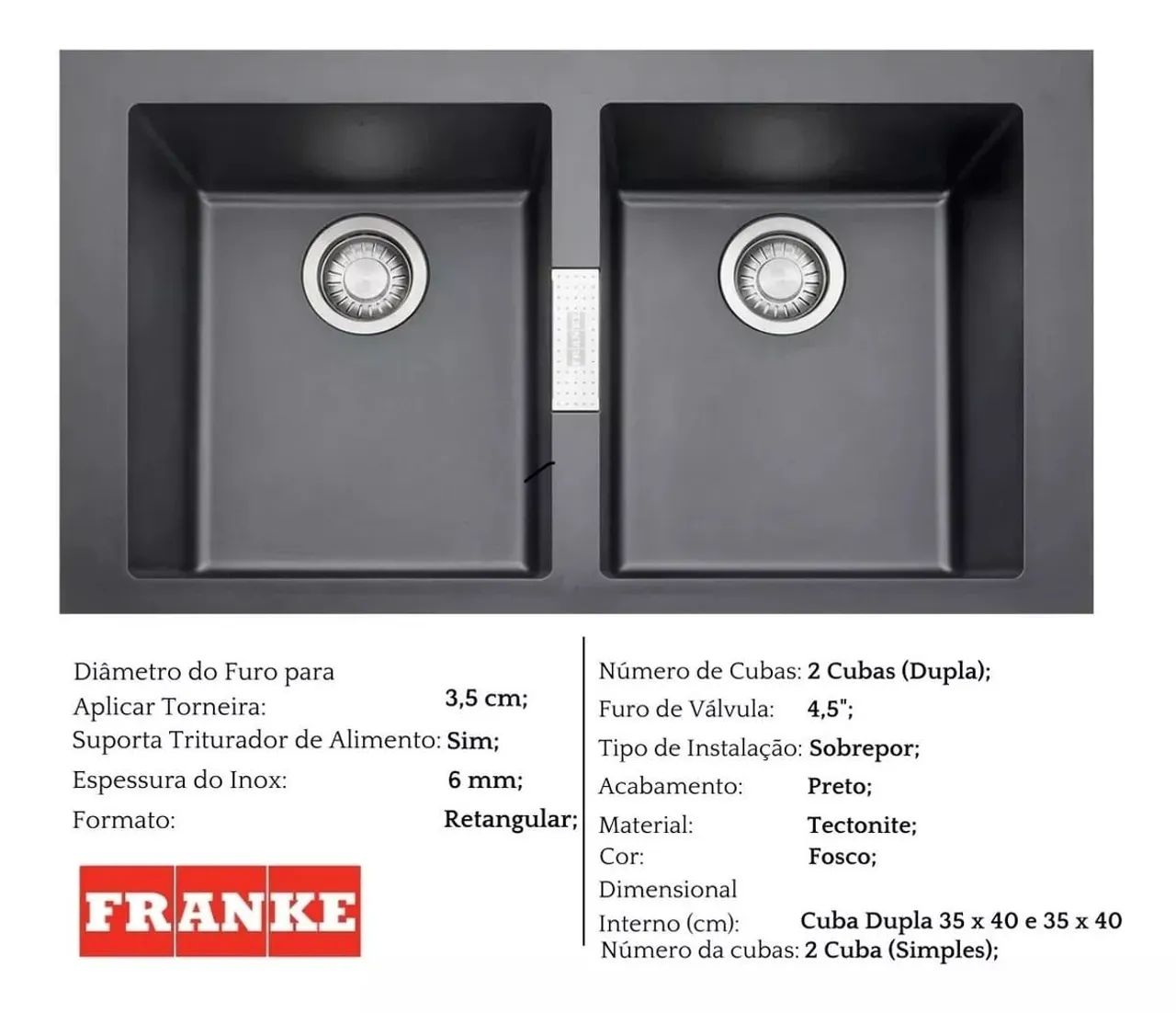 CUBA SIRIUS DUPLA SID 620 CARBON BLACK - TECTONITE - Foto 5