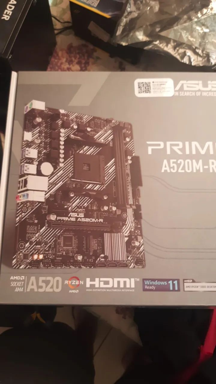 Kit placa mãe e Ryzen 5 5500 8GB de ram
