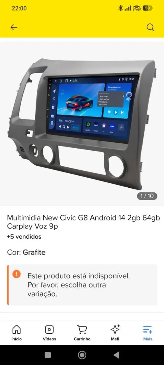 Multimídia 9 polegadas - 2gb por 64gb - para qlqr veículo  - Foto 4
