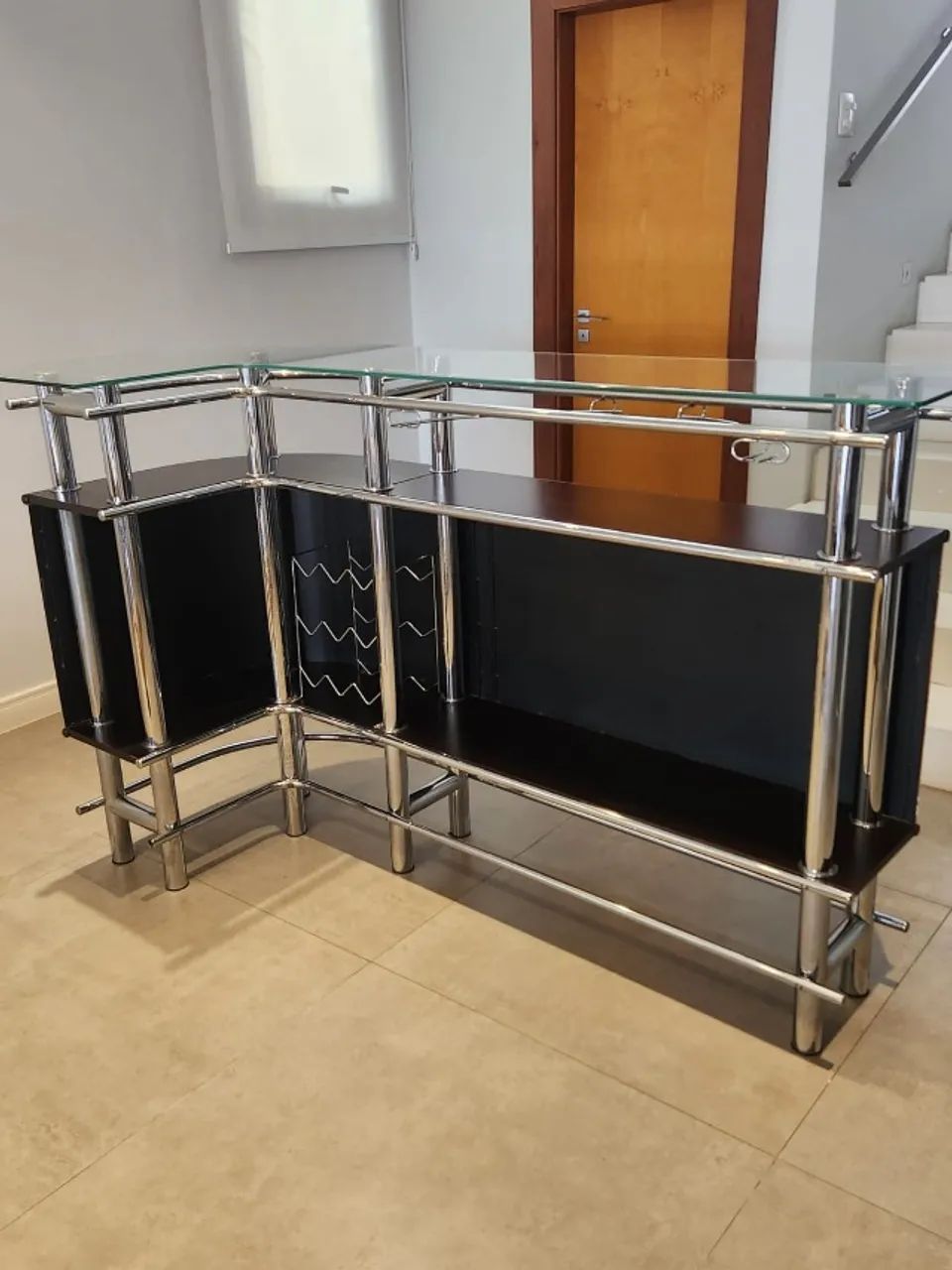 Barzinho de couro e metal - Foto 4